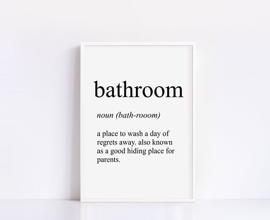 Bathroom Definition Print